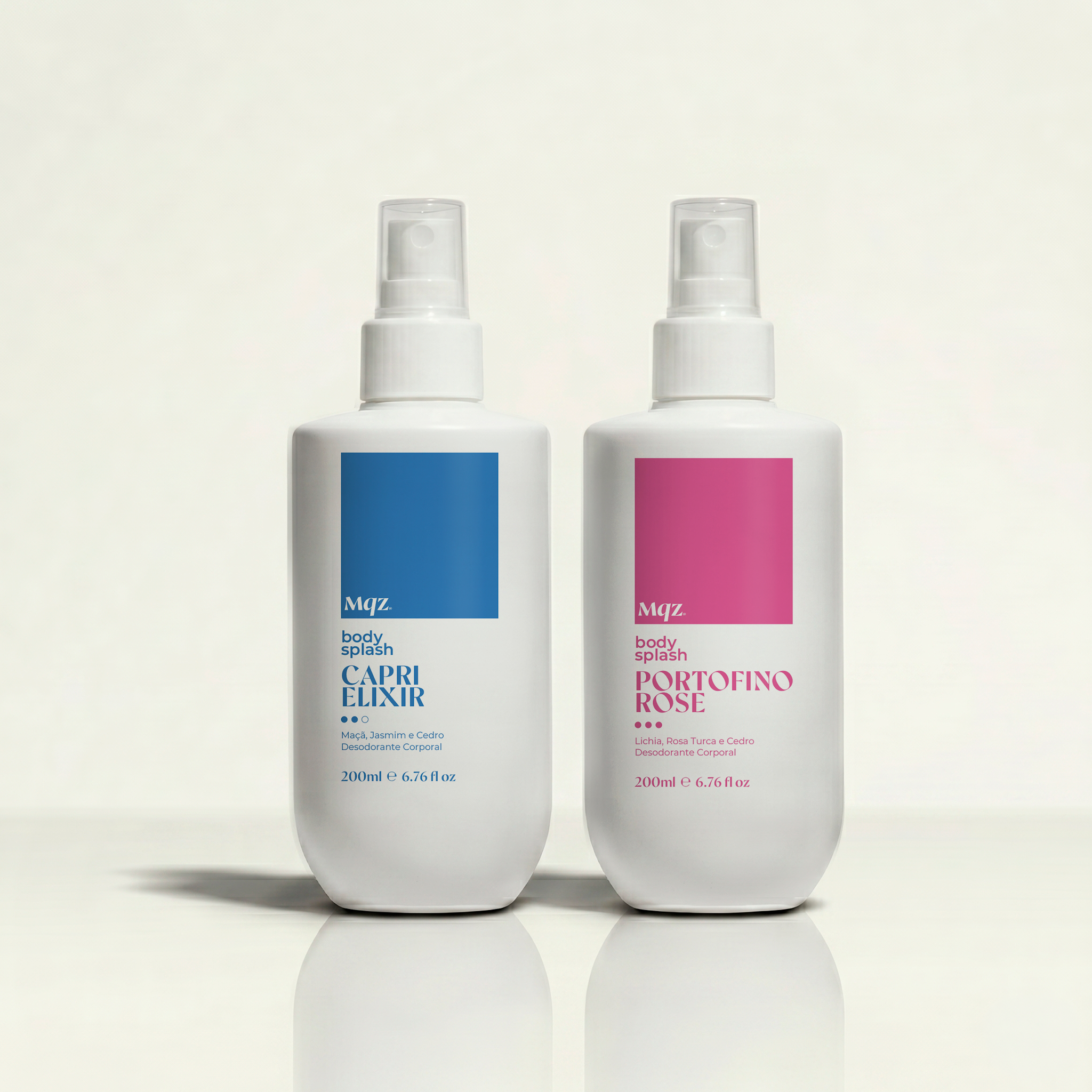 Capri Élixir e Portofino Rose - Kit 2 Body Splash Desodorante Colônia 200ml
