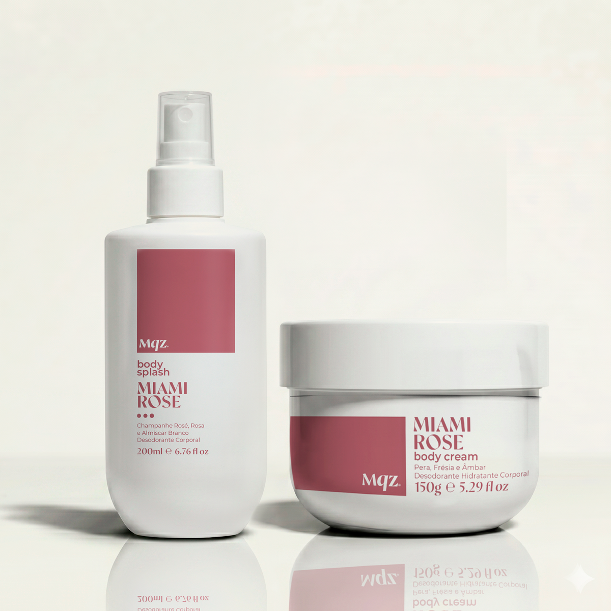 Miami Rose - Kit Body Cream e Body Splash Desodorante