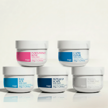 Monaco Scape, Massa Lubrense, Portofino Rose, Capri Élixir e Bali Sun - Kit 5 Body Cream Outlet
