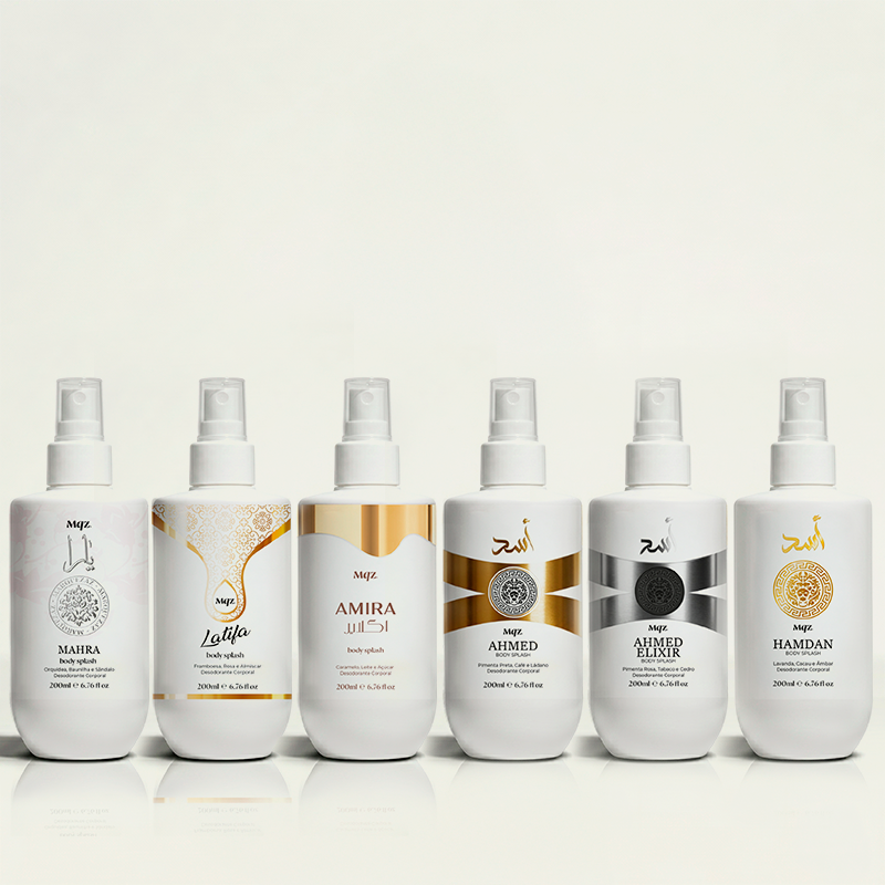 Mahra, Amira, Latifa, Hamdan, Ahmed e Ahmed Elixir -  Kit 6 Body Splash Desodorante Colônia 200ml