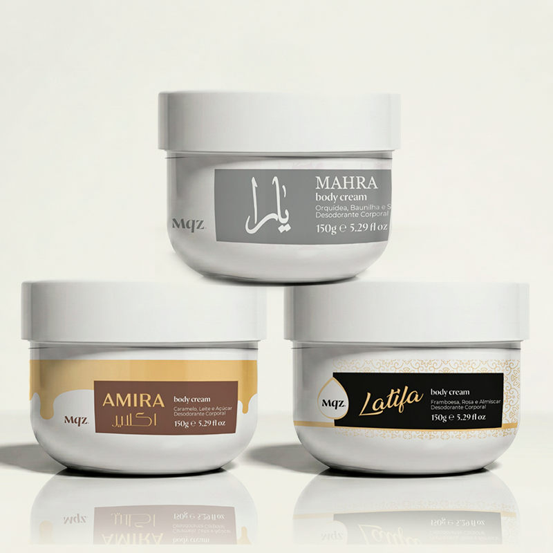 Mahra, Amira e Latifa - Kit 3 Body Cream Desodorante Hidratante 150g