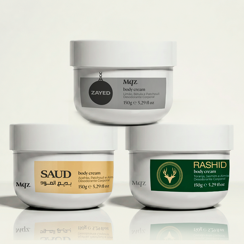 Zayed, Saud e Rashid -  Kit 3 Body Cream Desodorante Hidratante 150g