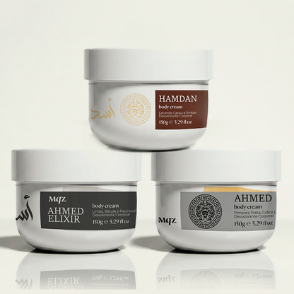 Hamdan, Ahmed e Ahmed Elixir – Kit 3 Body Cream Desodorante Hidratante 150g