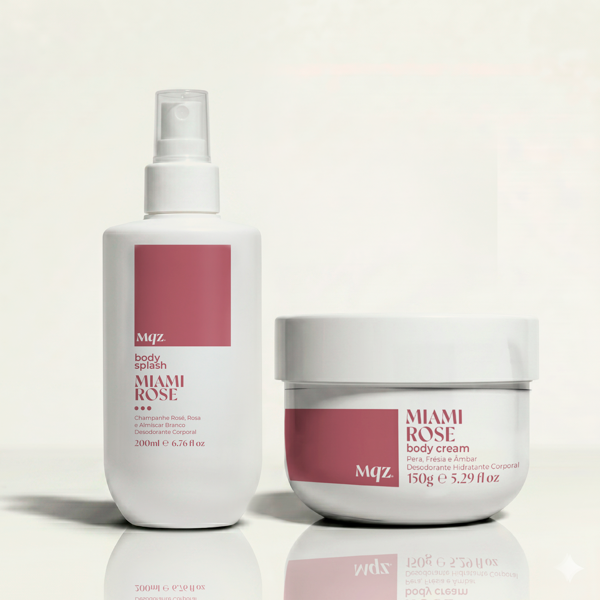 Miami Rose - Kit Body Cream e Body Splash Desodorante
