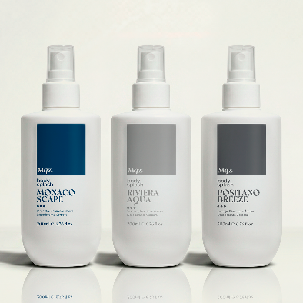 Monaco Scape, Positano Breeze e Riviera Aqua - Kit 3 Body Splash Desodorante Colônia 200ml