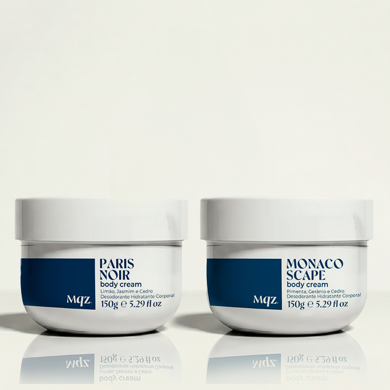 Paris Noir e Monaco Scape - Kit 2 Body Cream Desodorante Hidratante 150g