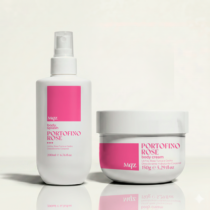 Portofino Rose - Kit Body Cream e Body Splash Desodorante 200ml