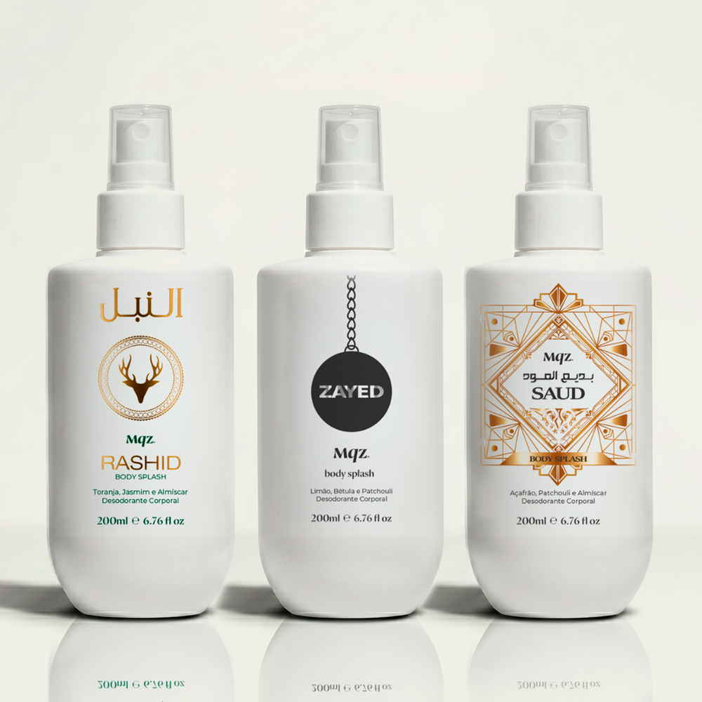 Zayed, Saud e Rashid -  Kit 3 Body Splash Desodorante Colônia 200ml